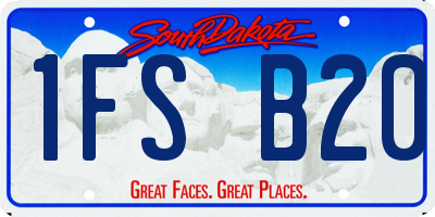 SD license plate 1FSB20
