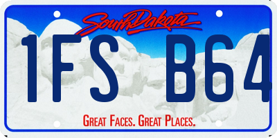 SD license plate 1FSB64