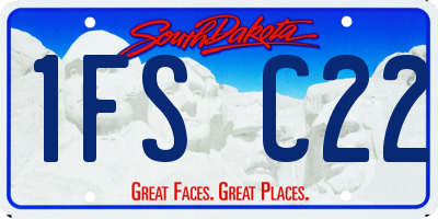 SD license plate 1FSC22