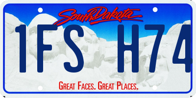 SD license plate 1FSH74