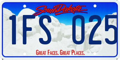 SD license plate 1FSO25