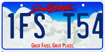 SD license plate 1FST54