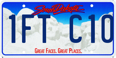SD license plate 1FTC10