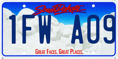 SD license plate 1FWA09