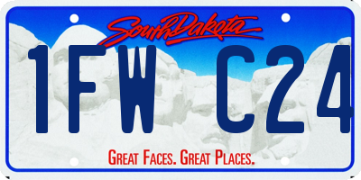 SD license plate 1FWC24