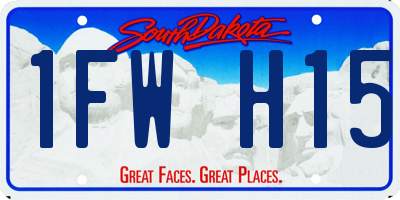 SD license plate 1FWH15
