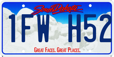 SD license plate 1FWH52