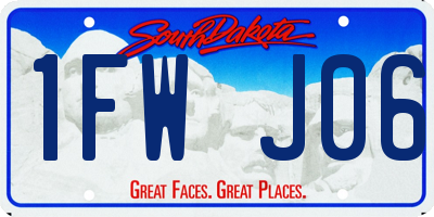 SD license plate 1FWJ06