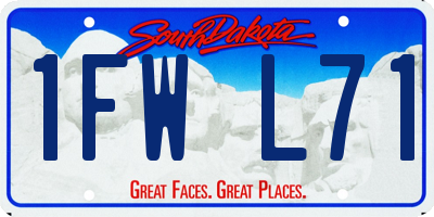 SD license plate 1FWL71
