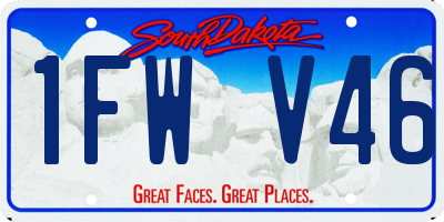 SD license plate 1FWV46