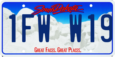 SD license plate 1FWW19