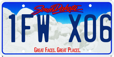 SD license plate 1FWX06