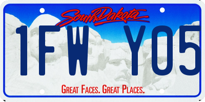 SD license plate 1FWY05