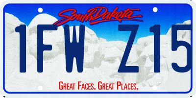 SD license plate 1FWZ15