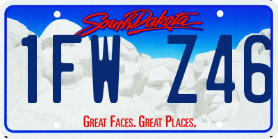 SD license plate 1FWZ46