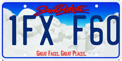 SD license plate 1FXF60