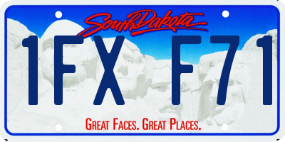 SD license plate 1FXF71