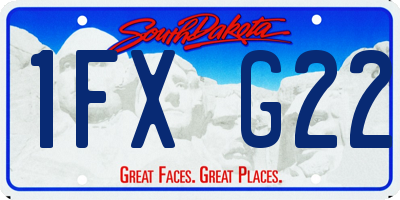 SD license plate 1FXG22