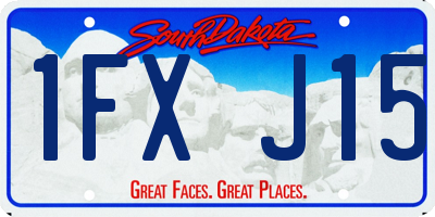 SD license plate 1FXJ15