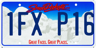 SD license plate 1FXP16