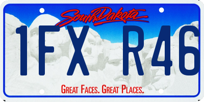 SD license plate 1FXR46