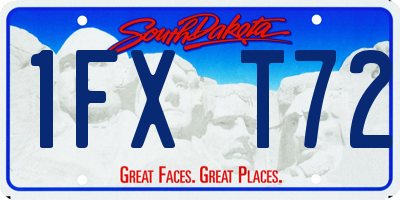 SD license plate 1FXT72