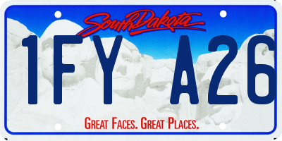 SD license plate 1FYA26