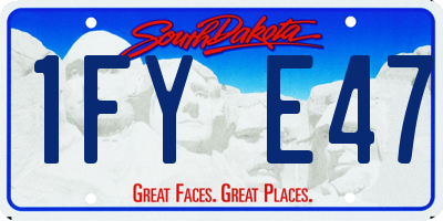 SD license plate 1FYE47