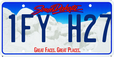 SD license plate 1FYH27