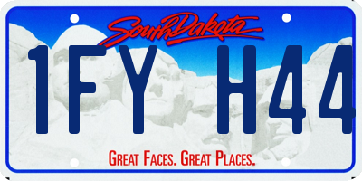 SD license plate 1FYH44