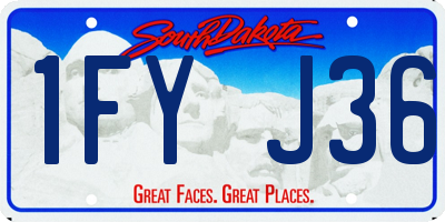 SD license plate 1FYJ36