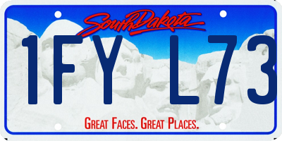 SD license plate 1FYL73