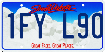 SD license plate 1FYL90