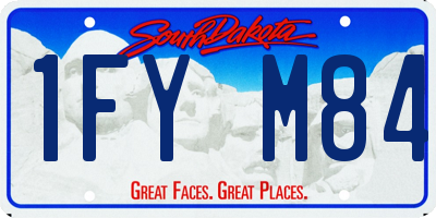 SD license plate 1FYM84