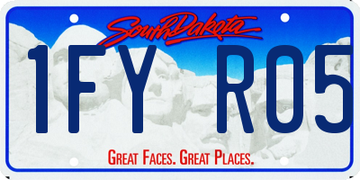 SD license plate 1FYR05