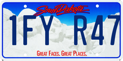 SD license plate 1FYR47