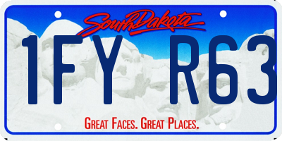 SD license plate 1FYR63