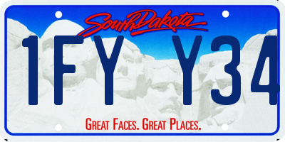 SD license plate 1FYY34
