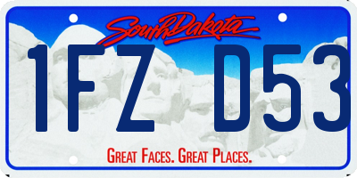 SD license plate 1FZD53