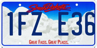 SD license plate 1FZE36