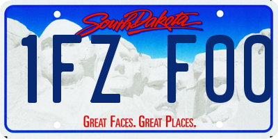 SD license plate 1FZF00