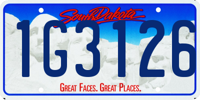 SD license plate 1G3126