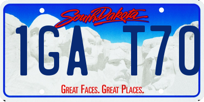 SD license plate 1GAT70