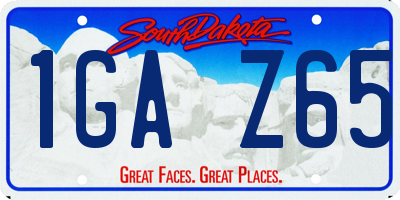 SD license plate 1GAZ65