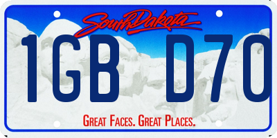 SD license plate 1GBD70