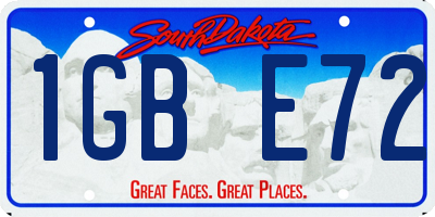 SD license plate 1GBE72