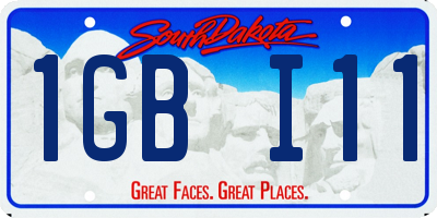 SD license plate 1GBI11
