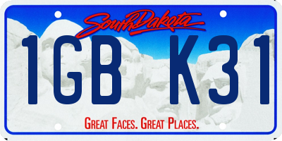 SD license plate 1GBK31