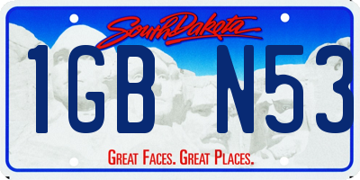 SD license plate 1GBN53