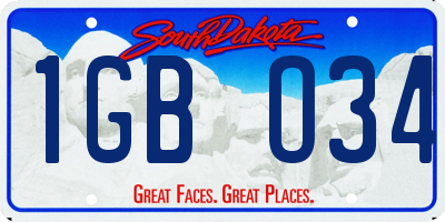 SD license plate 1GBO34